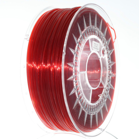Filament Devil Design 1,75 mm PETG Czerwony Rubinowy Transparentny