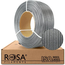 ROSA 3D Filaments Refill PETG 1,75mm 1kg Srebrny Brokatowy Glitter Brillant Silver