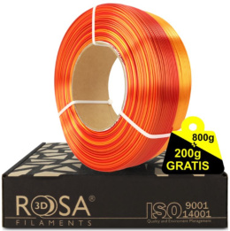 ROSA 3D Filaments PLA Refill 1,75mm 1kg Rainbow Silk Fire