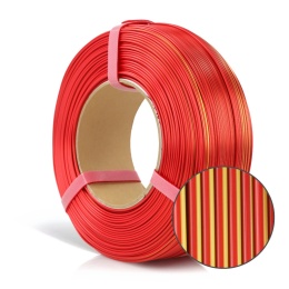 ROSA 3D Filaments Refill PLA Magic Silk 1,75mm 1kg Czerwono Złoty Fire