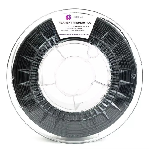 Nebula Filament PLA Premium 1,75mm 1kg Czarny Metaliczny Black Metalic