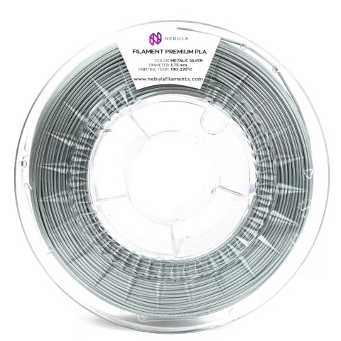 Nebula Filament PLA Premium 1,75mm 1kg Srebrny metaliczny Metalic Silver