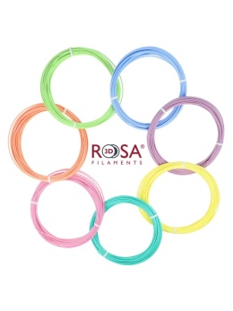 ROSA 3D Filaments PEN PACK PLA Pastel 7 colours x 10m 1,75 mm 210 gram do długopisów 3D