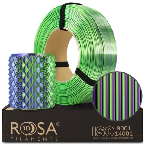 ROSA 3D Filaments Refill PLA Magic Silk 1,75mm 1kg Neon Blue Lagoon