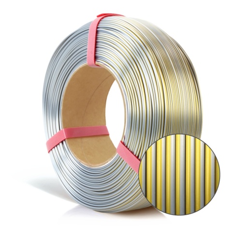 ROSA 3D Filaments Refill PLA Magic Silk 1,75mm 1kg Złoto Srebrny Gold-Silver