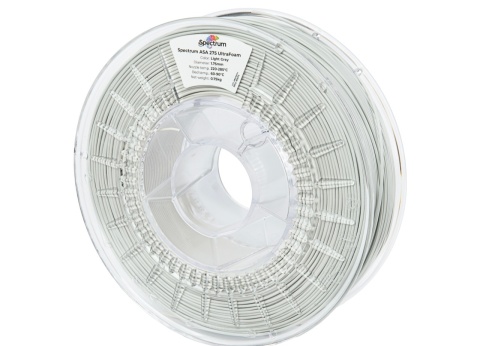 Spectrum Filaments LW-ASA UltraFoam 1,75 mm 0,75kg Szary Light Grey