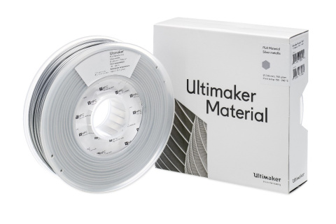 Filament Ultimaker 2,85 PLA Silver Metallic NFC