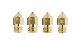 Zestaw dysz 0,2/0,3/0,4/0,5 mm 1,75mm M6 RepRap