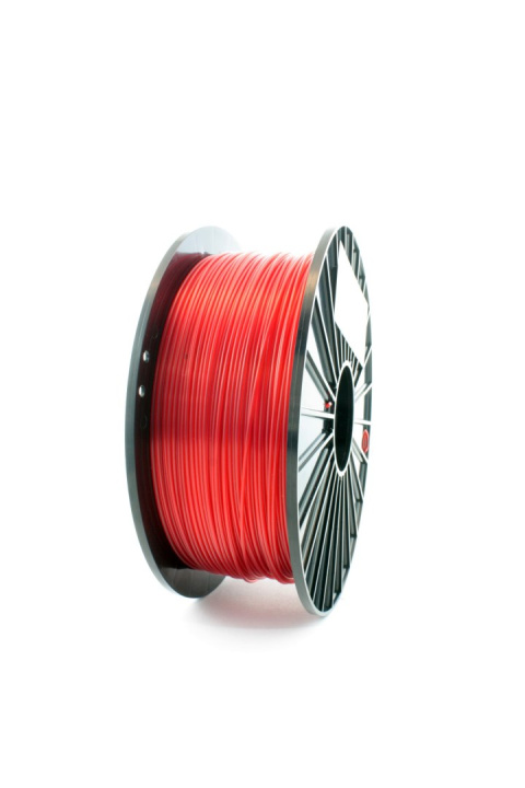 F3D Filament PLA czerwony transparentny 0,2kg 1,75mm