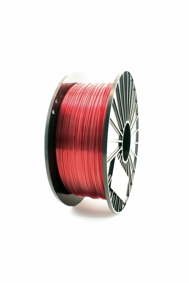 F3D Filament PETG czerwony transparentny 0,5kg 1,75mm