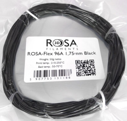 ROSA 3D Filaments FLEX 96A 1,75mm 50g Black