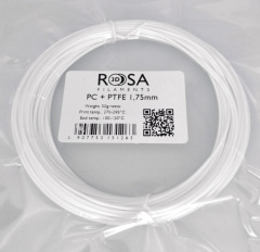 ROSA 3D Filaments PC+PTFE 1.75mm 50g White