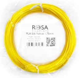 ROSA 3D Filaments PLA Silk 1,75mm 100g Żółty Yellow